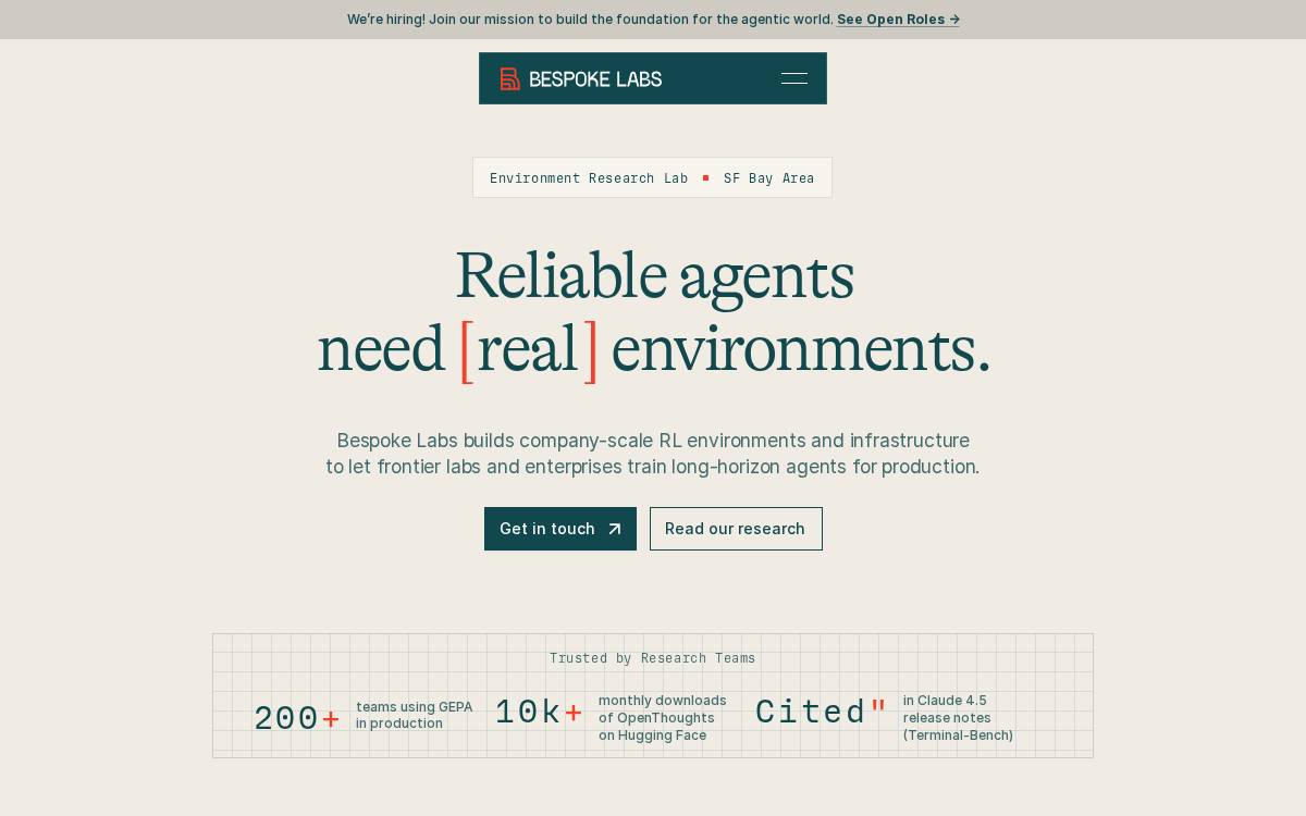 Bespoke Labs website preview