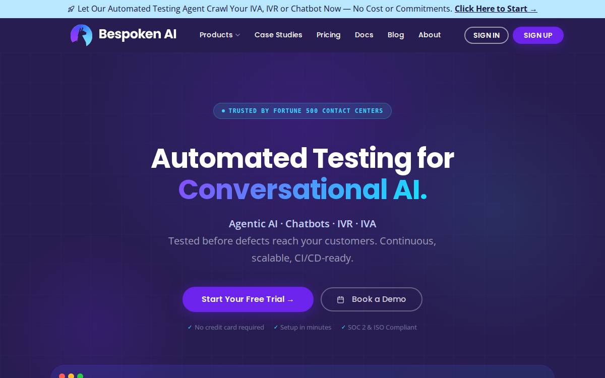 Bespoken Holdings website preview