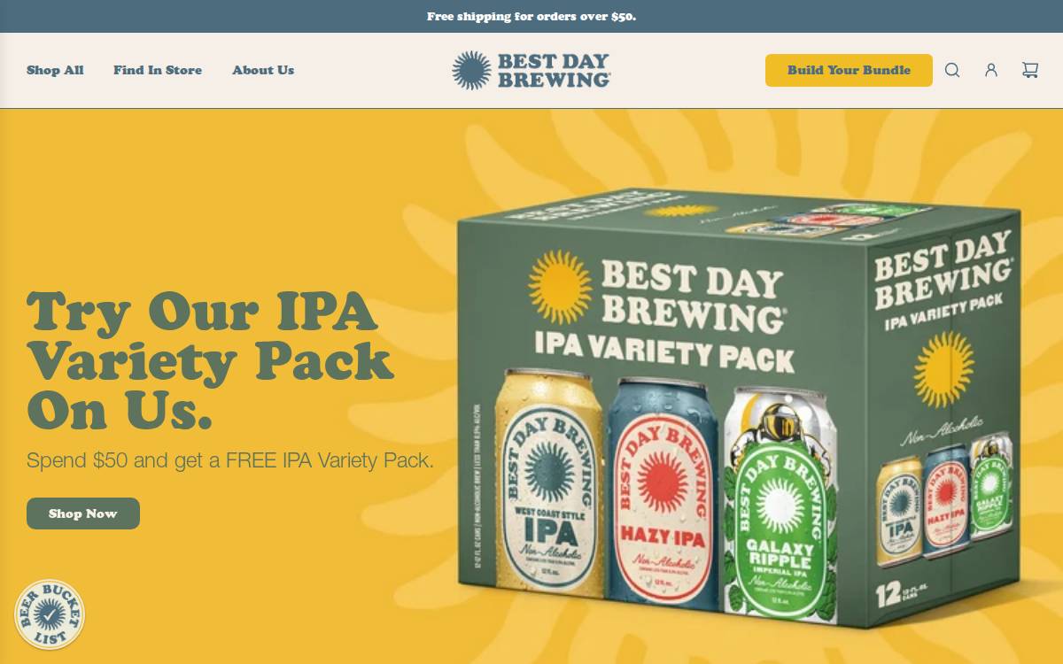 Best Day Brewing website preview