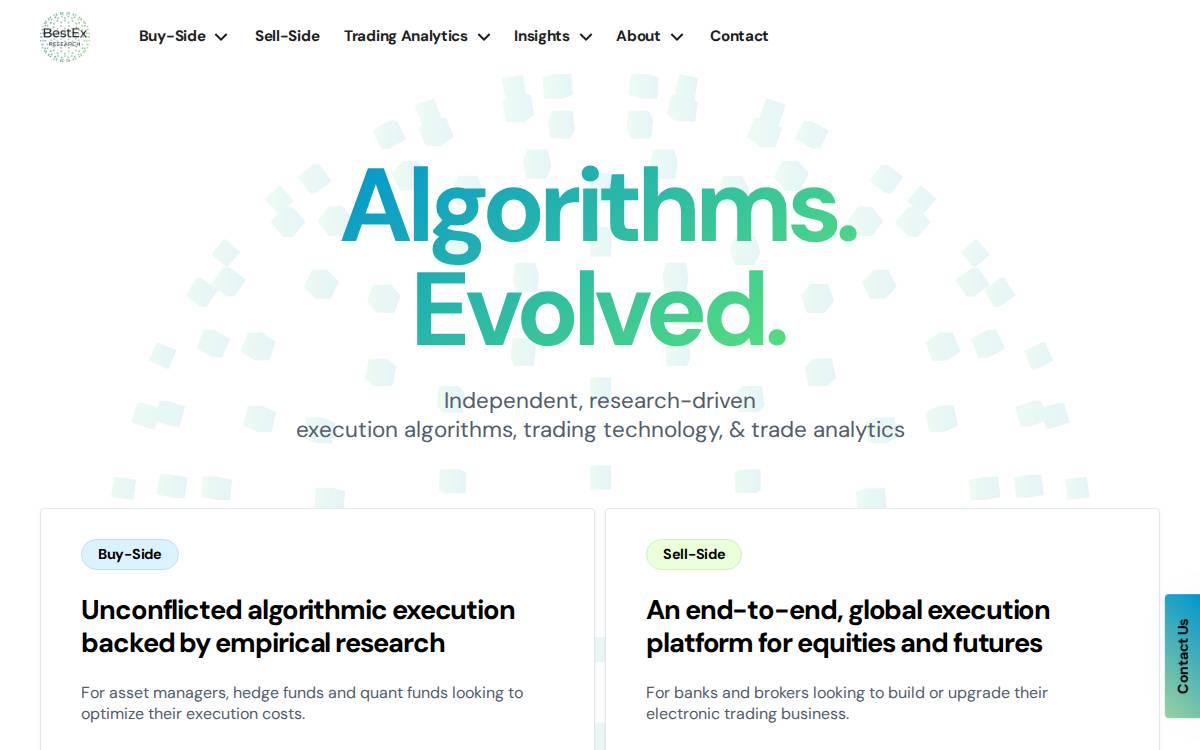 BestEx Research Group website preview