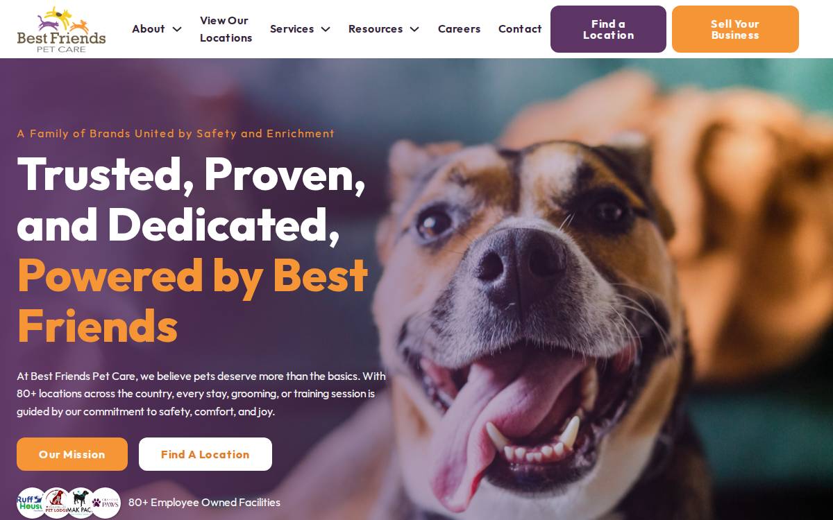 Bestfriendspetcare website preview