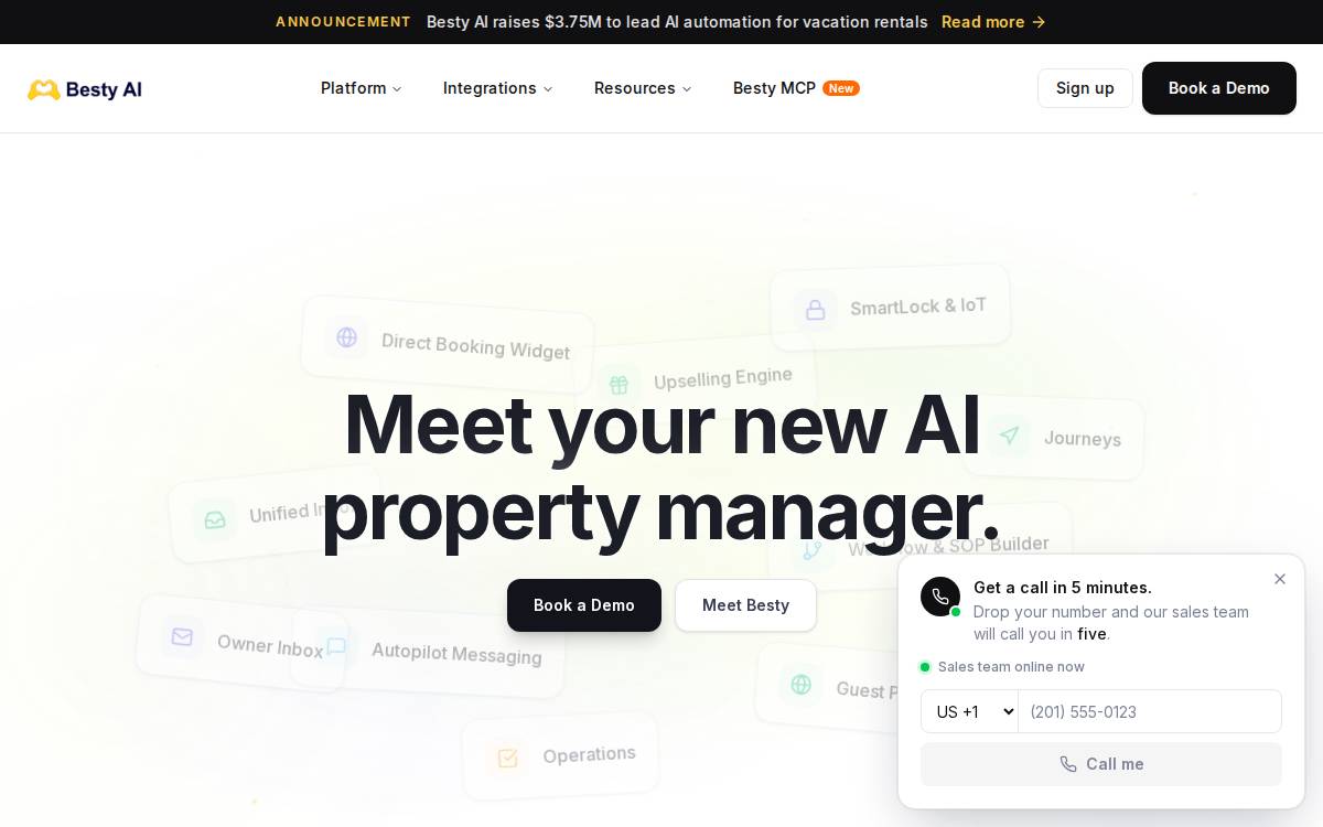 Besty AI website preview