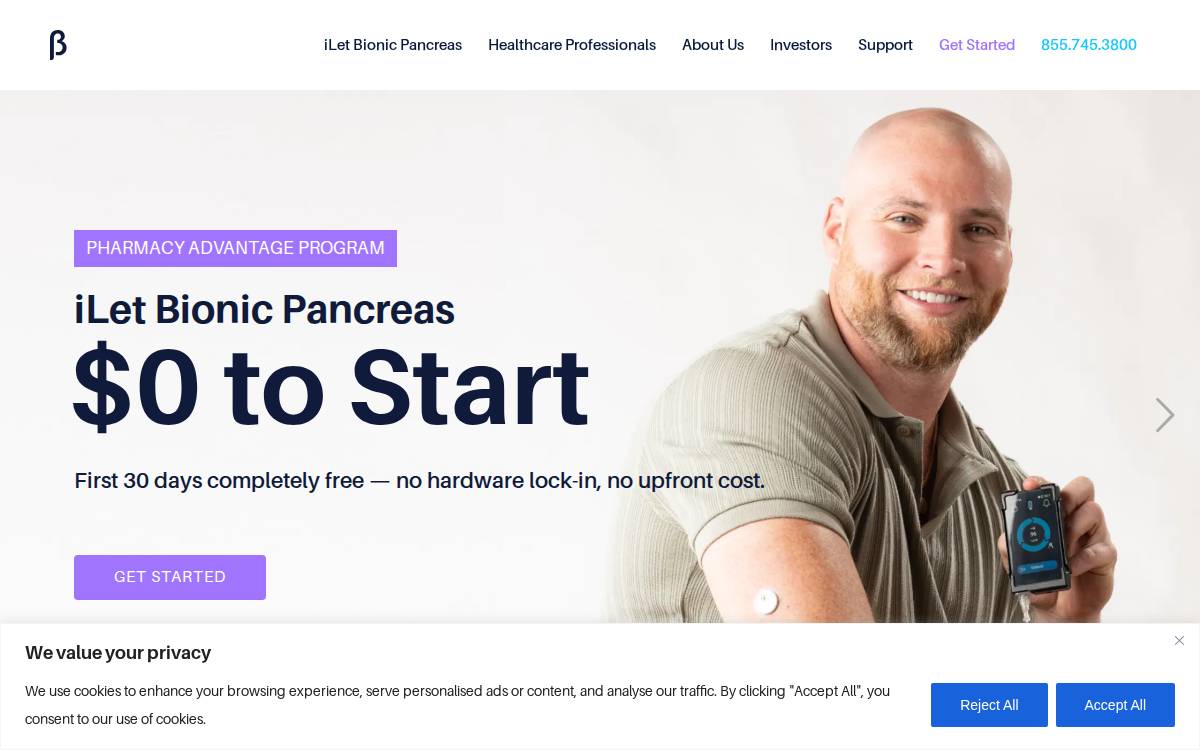 Beta Bionics, Inc website preview