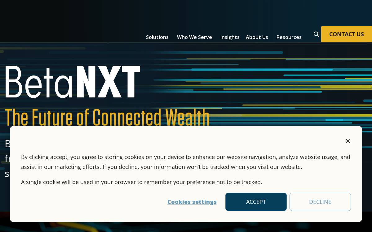 BetaNXT website preview