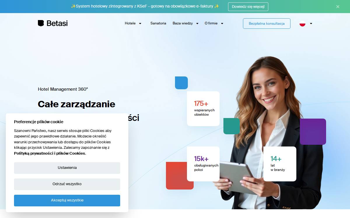 Betasi website preview