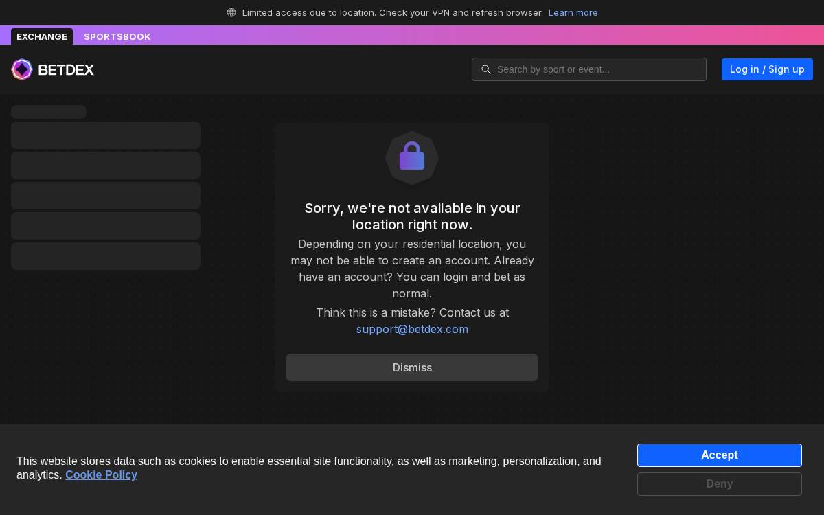 BetDEX website preview