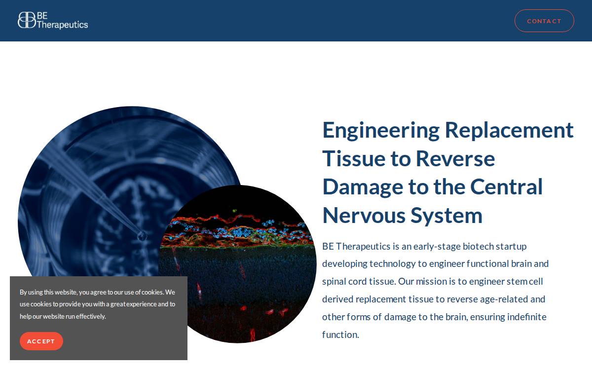 Betherapeutics website preview