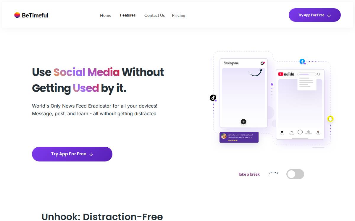 Betimeful website preview