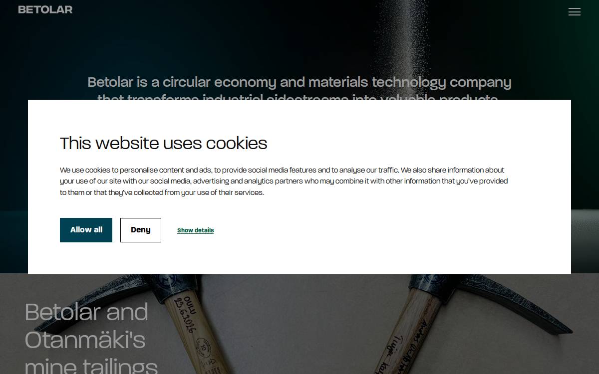 Betolar website preview