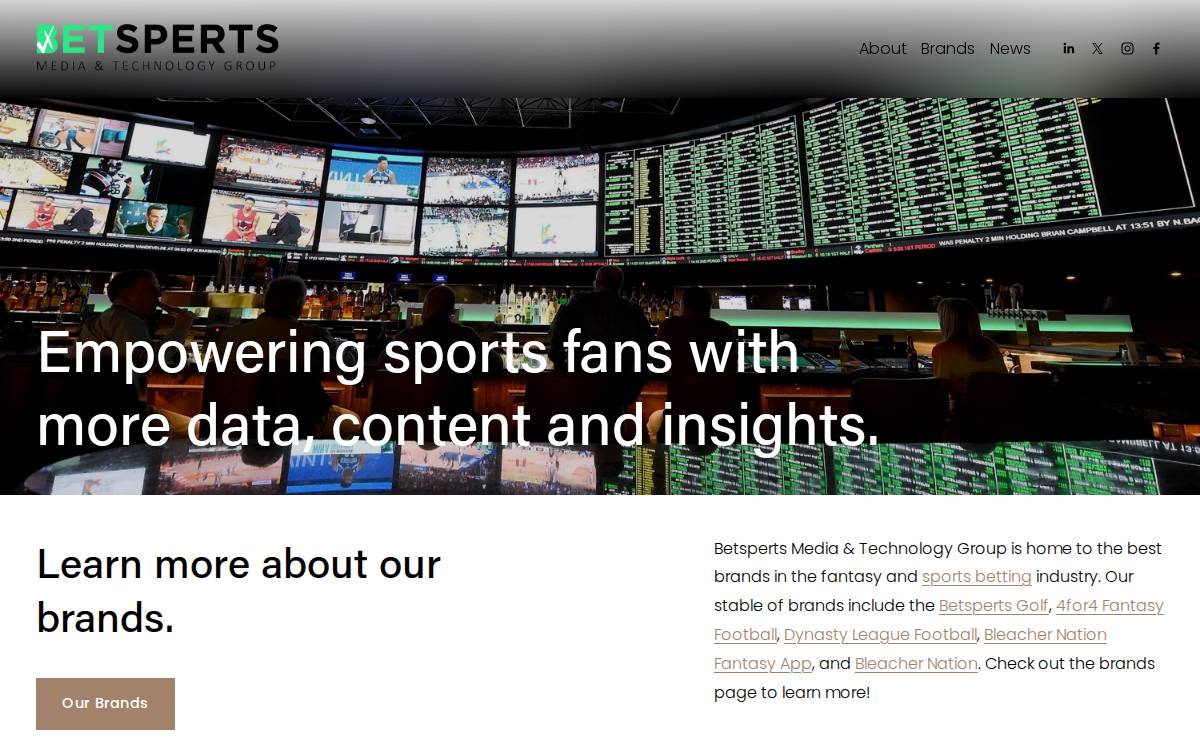 Betsperts Media & Technology Group website preview