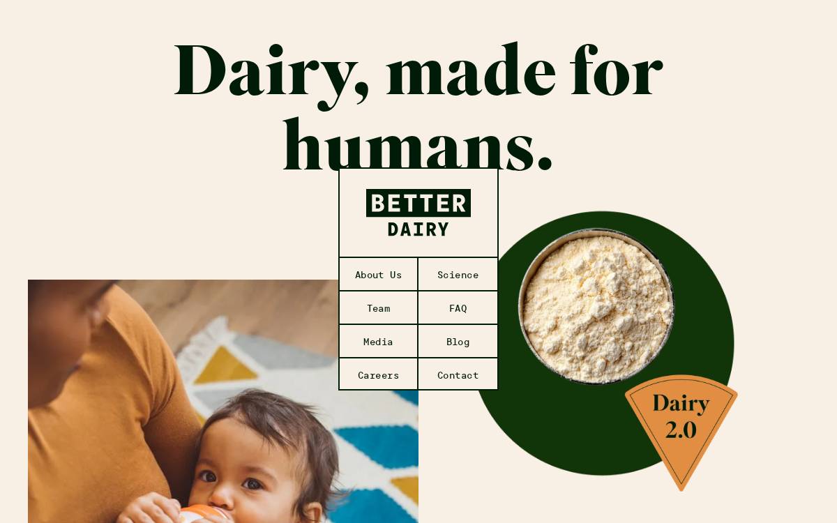 Better Dairy website preview