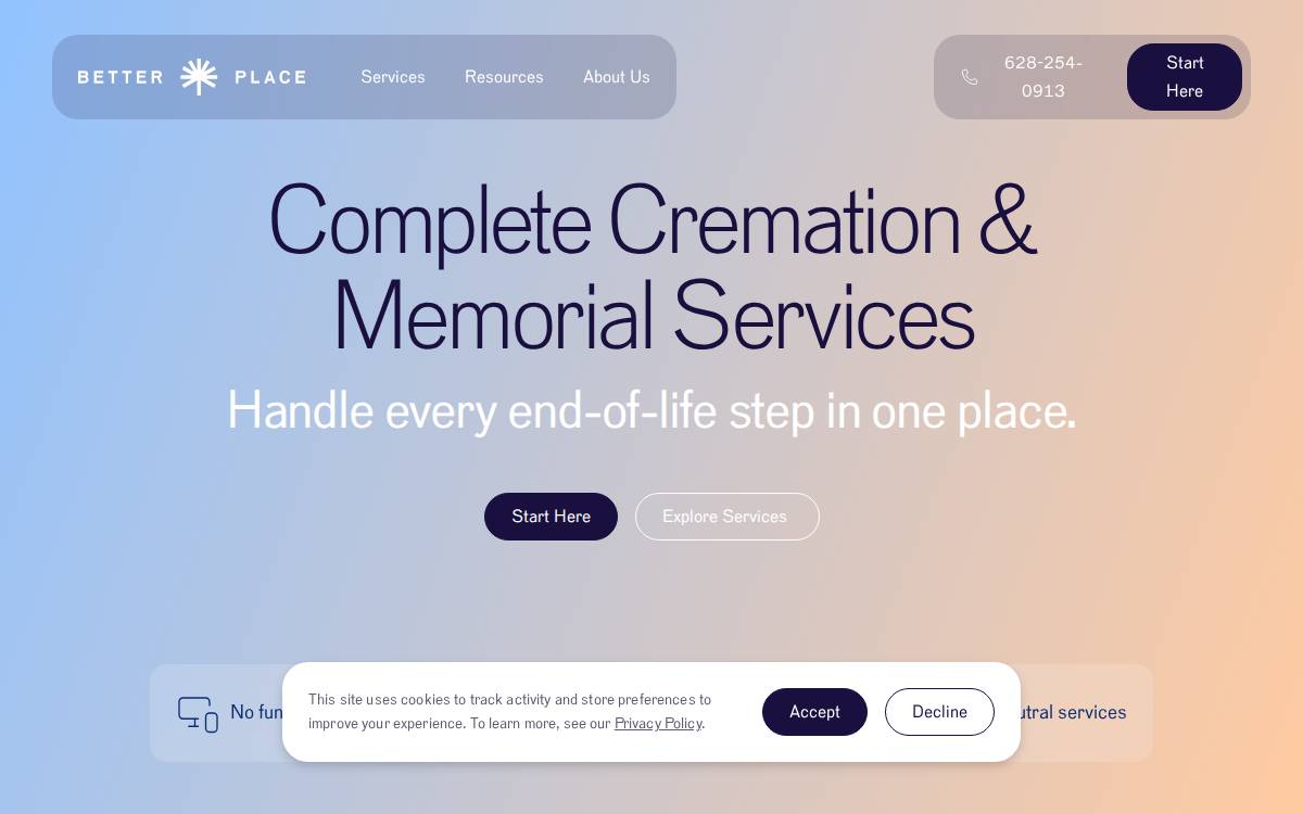 Better Place Forests website preview