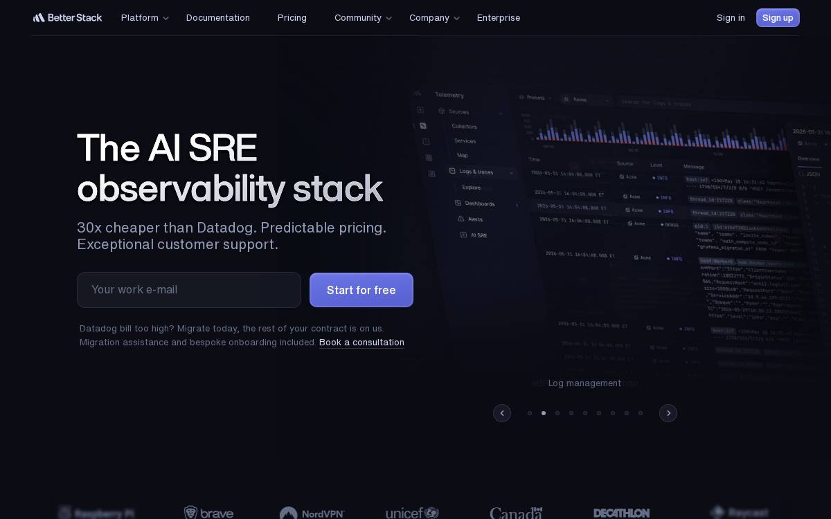 Better Stack website preview