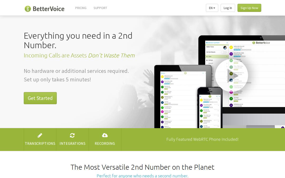 Better Voice website preview