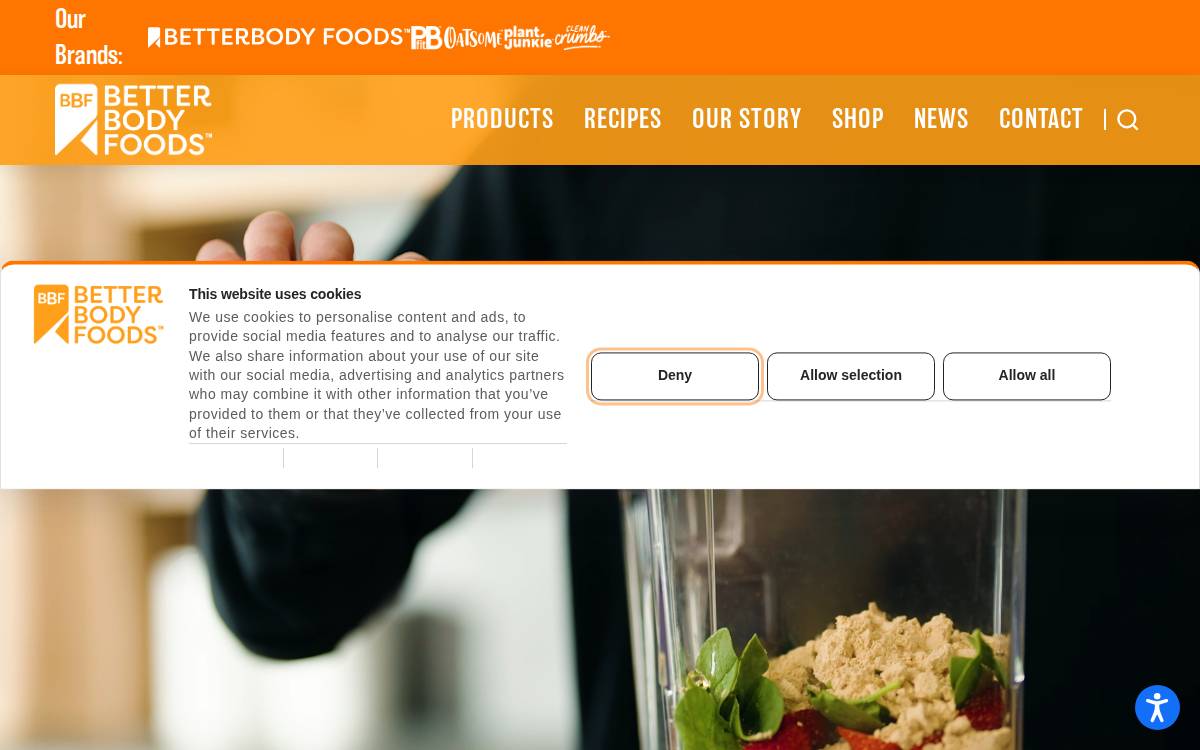 Betterbodyfoods website preview