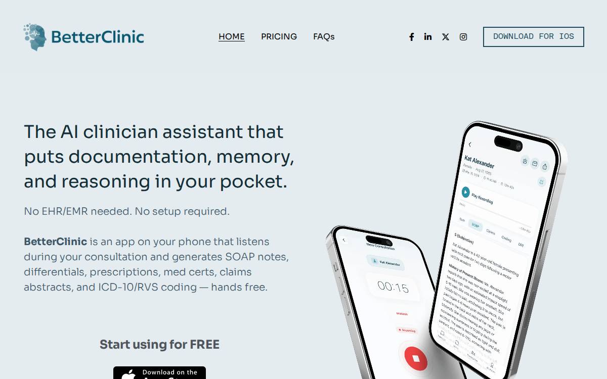 BetterClinic website preview