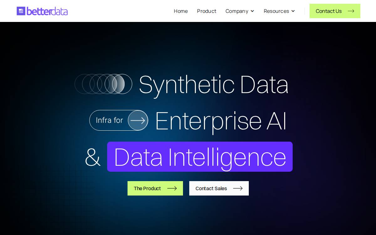 Betterdata website preview