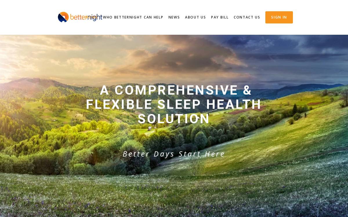 BetterNight website preview
