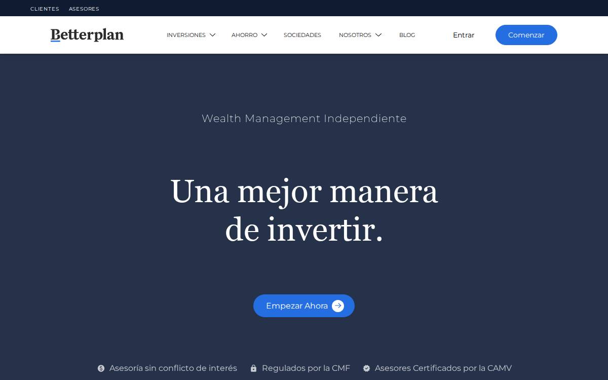 Betterplan website preview