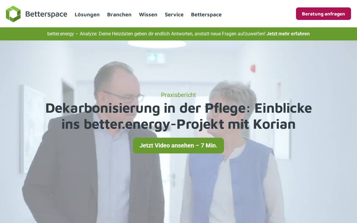 Betterspace website preview