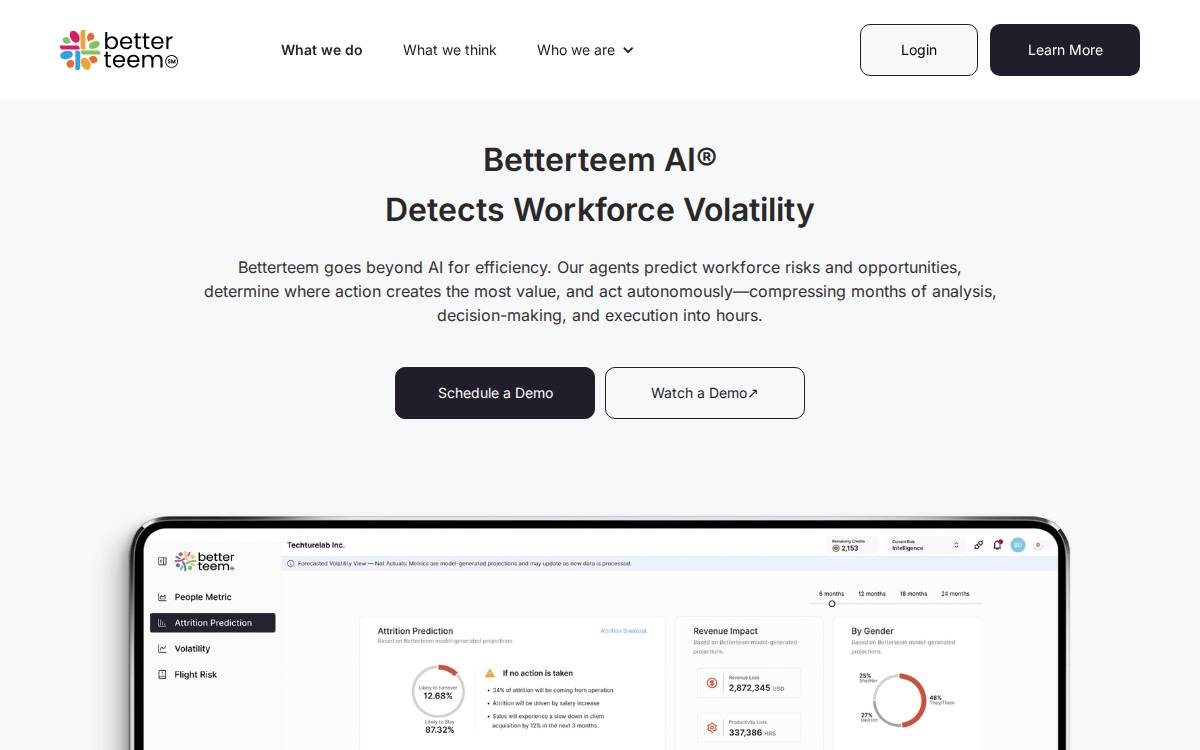 Betterteem website preview