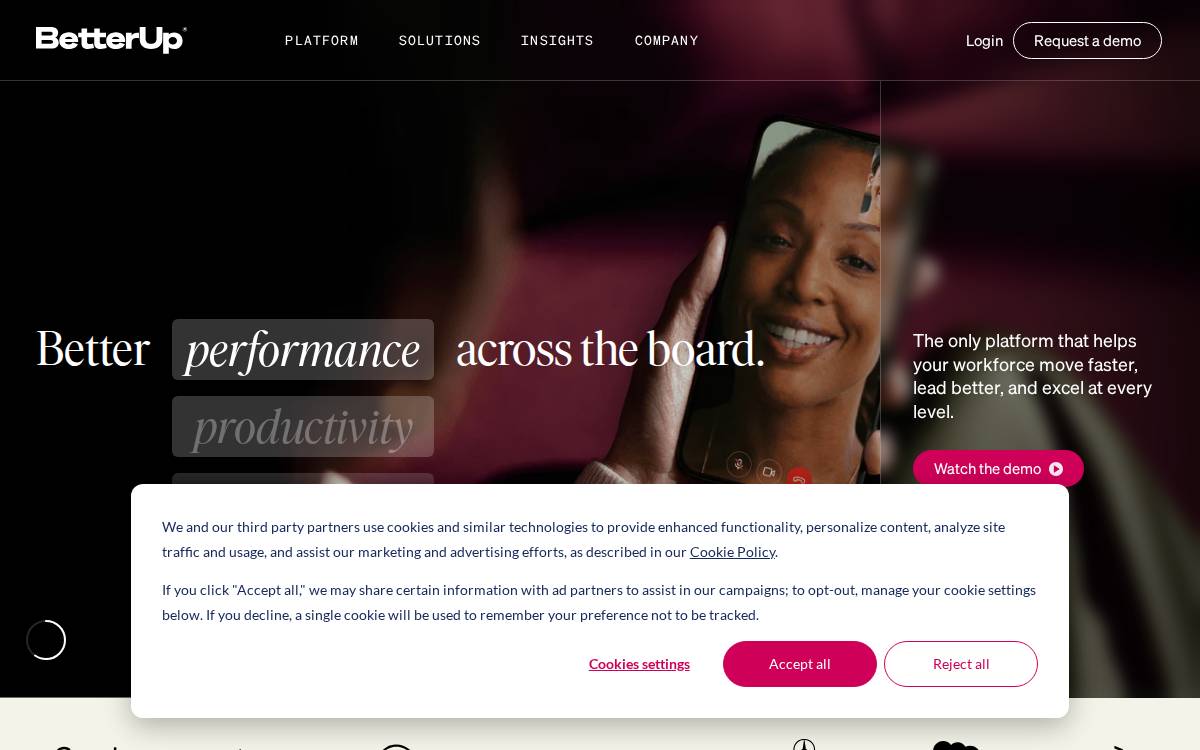 BetterUp website preview