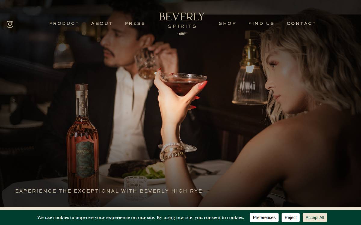 Beverly Spirits website preview