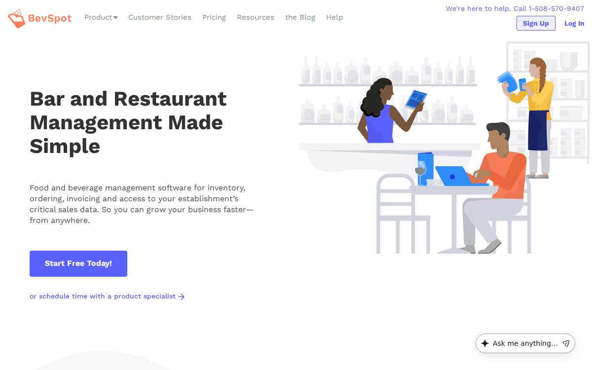 Bevspot website preview