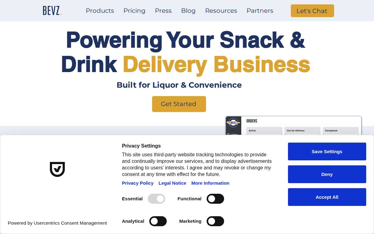 Bevz website preview