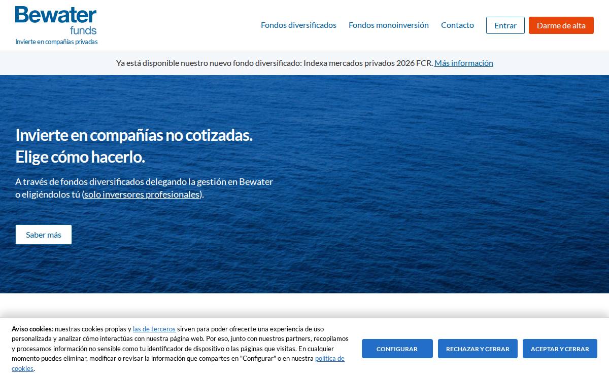 Bewater Funds website preview
