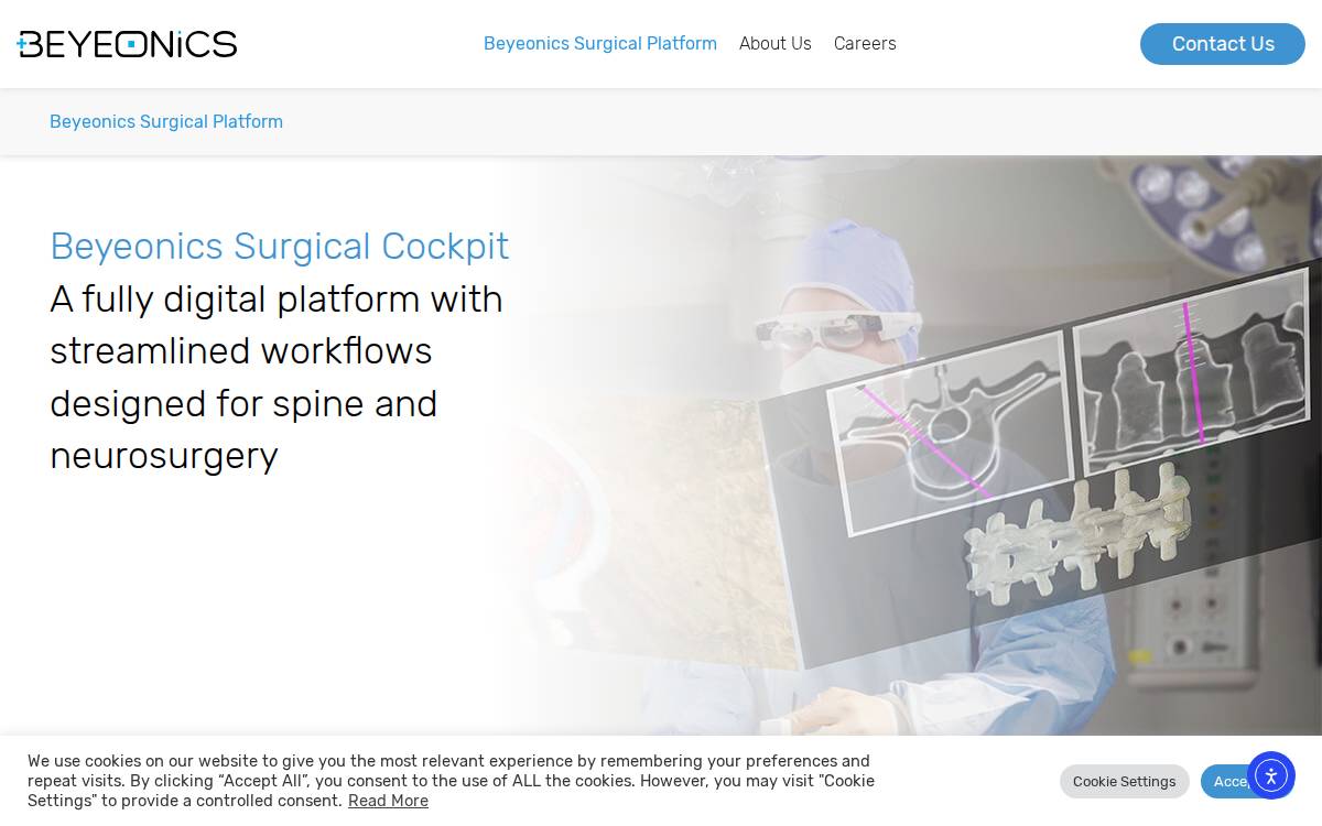 Beyeonics Surgical website preview
