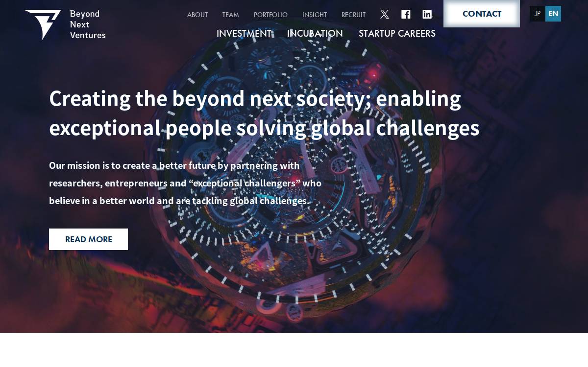 Beyond Next Ventures3号投資事業有限責任組合 website preview