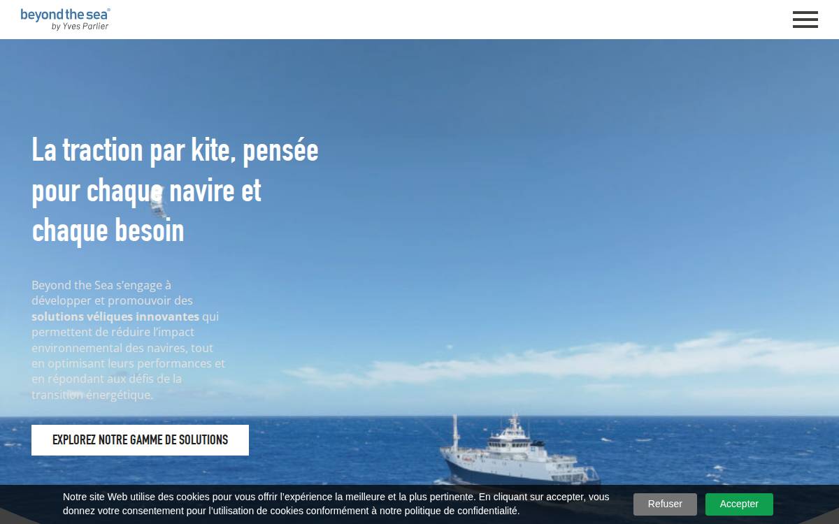 Beyond the sea website preview