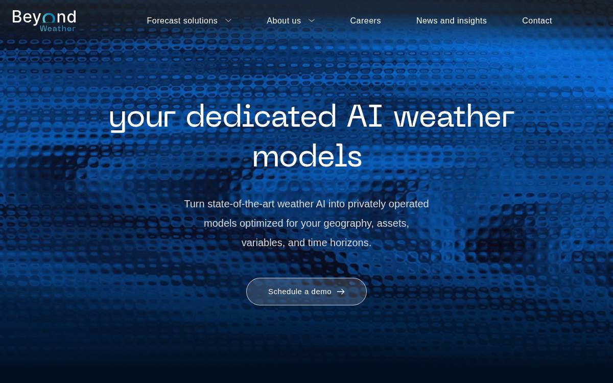 Beyond Weather website preview