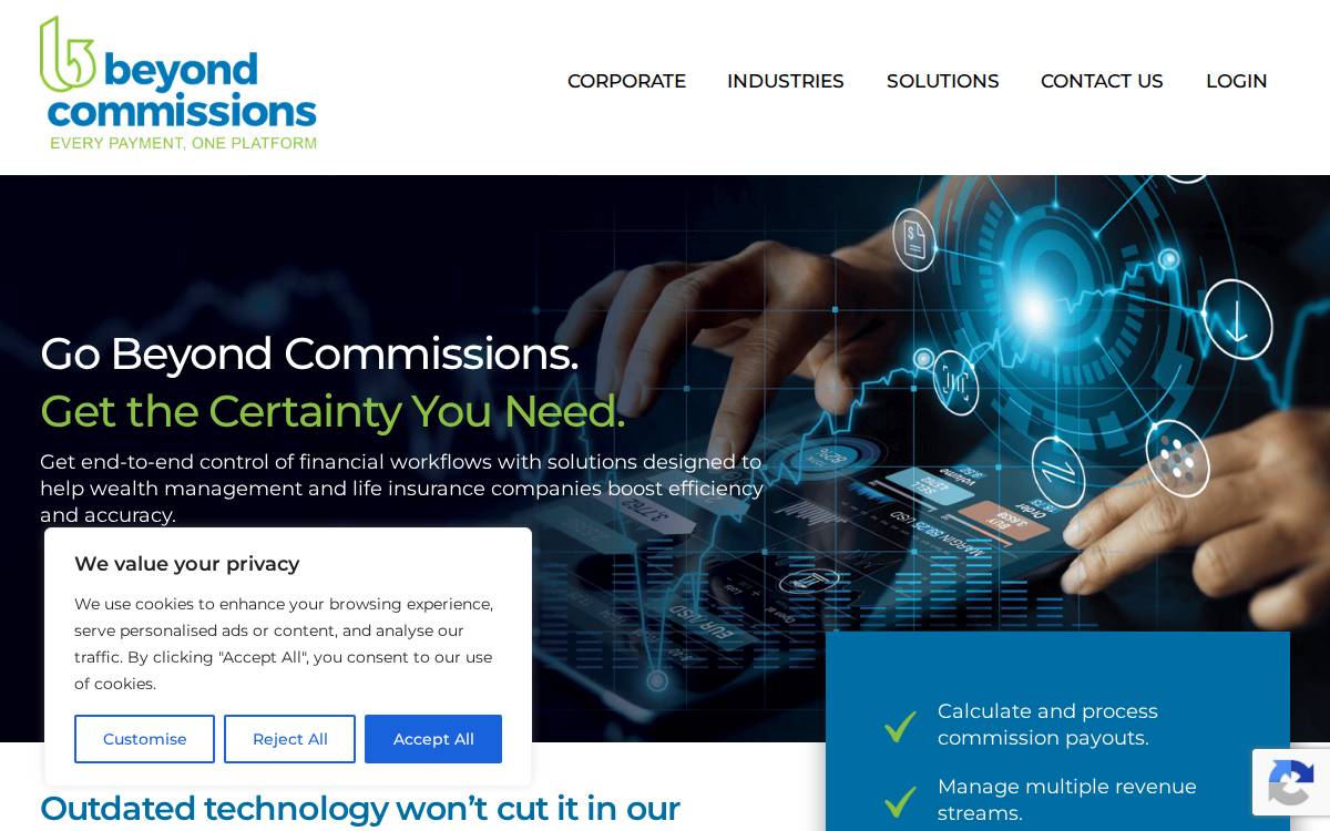 Beyondcommissions website preview