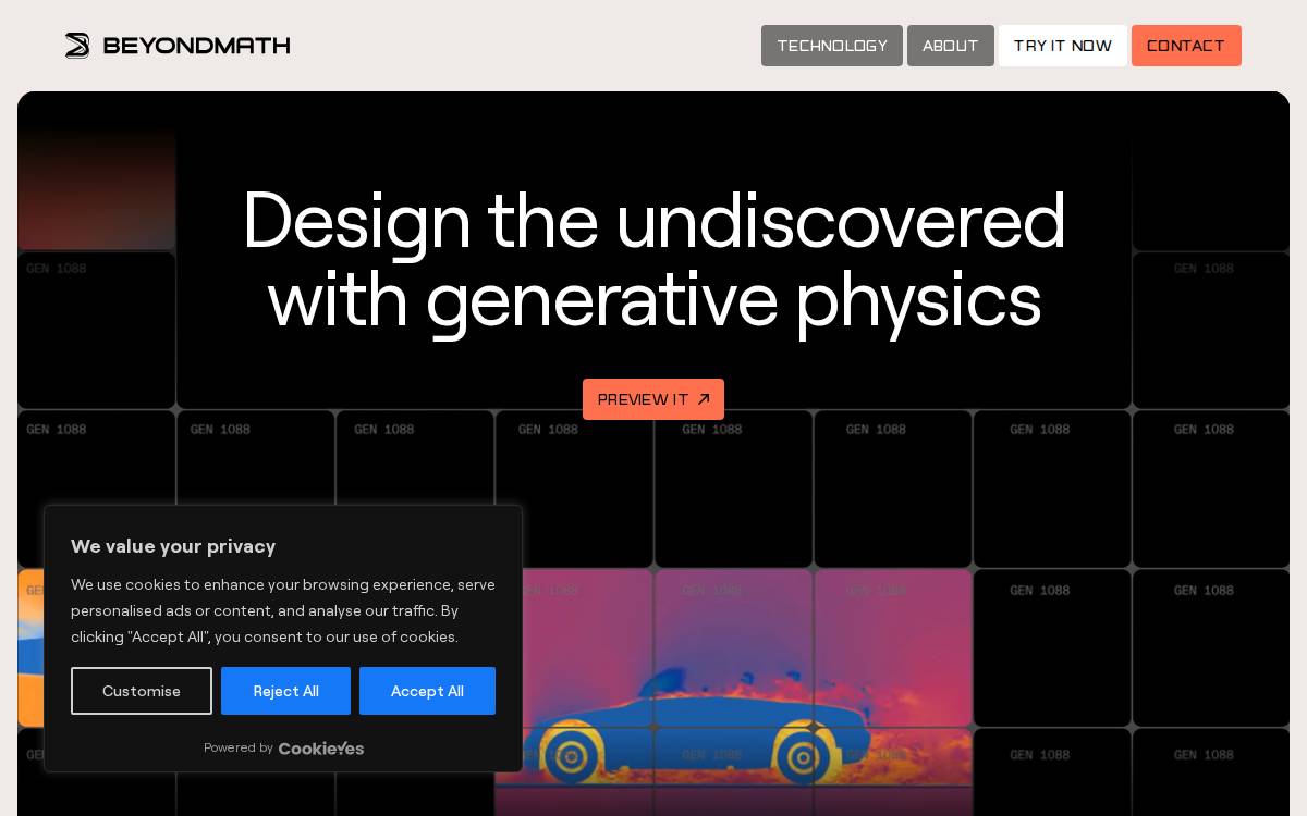 Beyondmath website preview