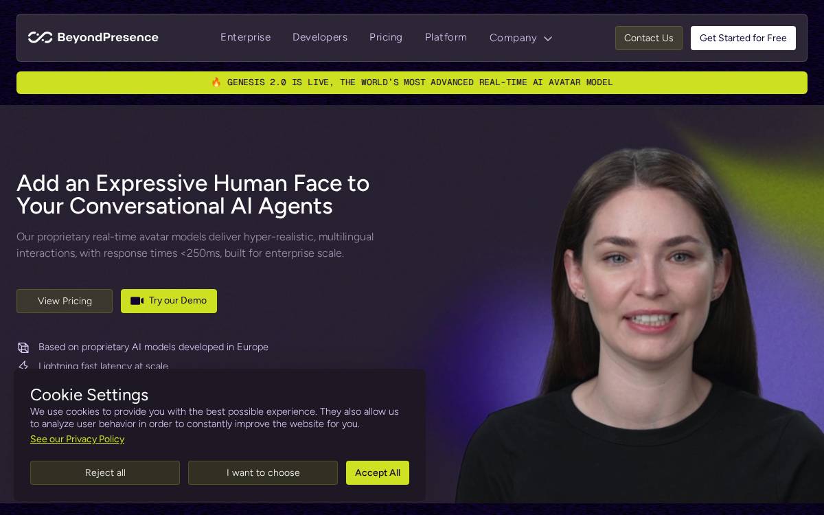 Beyondpresence website preview