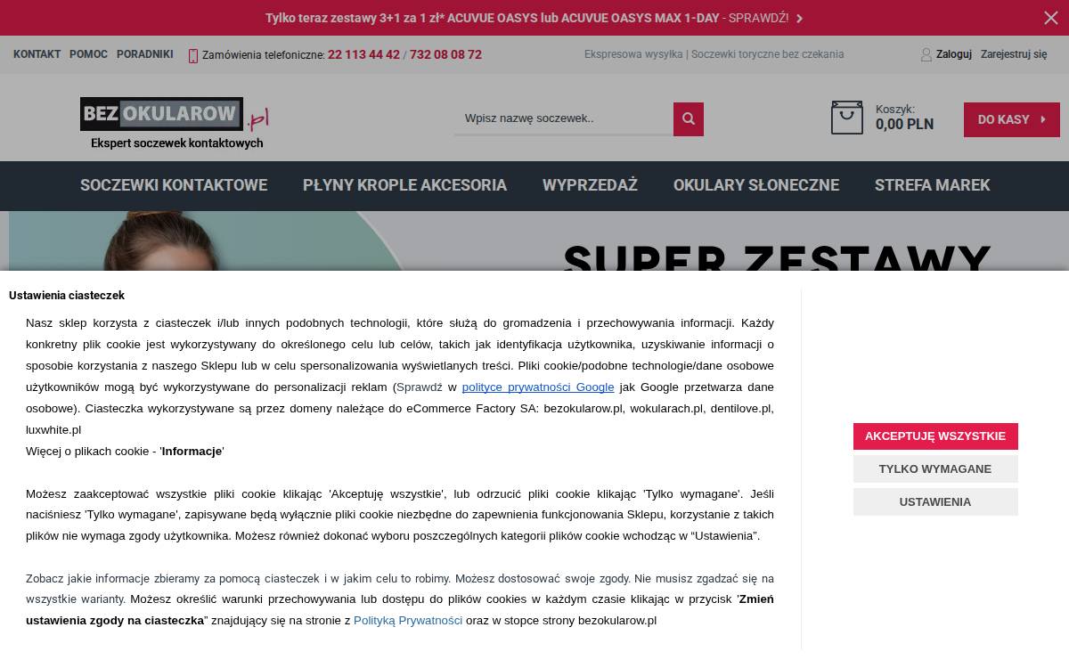 Bezokularow website preview