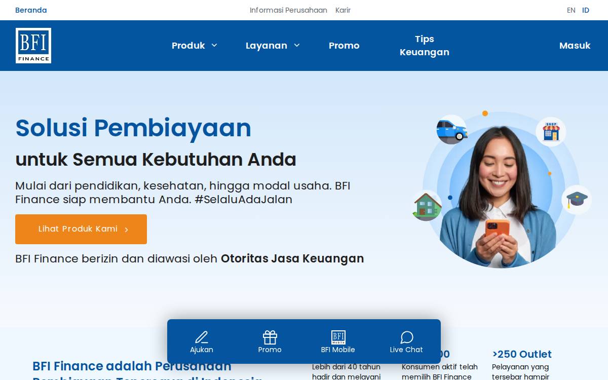 BFI Finance website preview