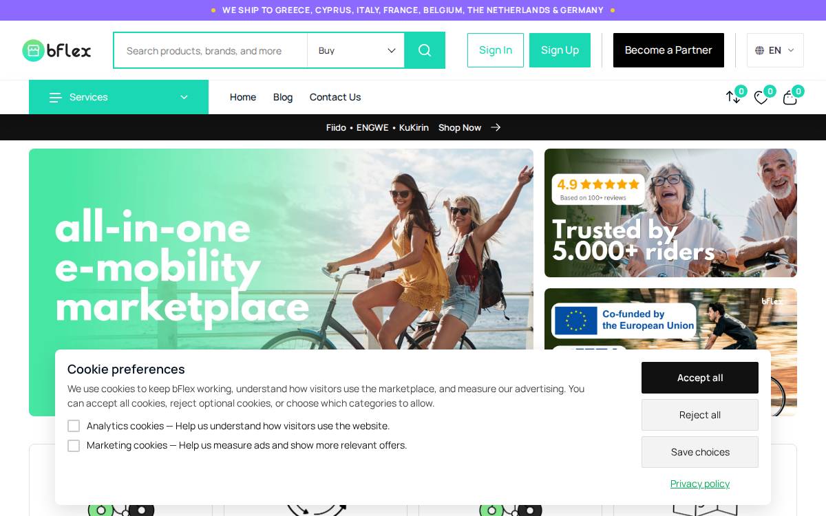 Bflex website preview