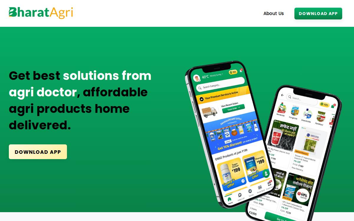 BharatAgri website preview