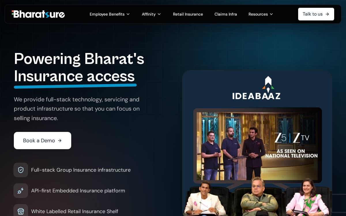Bharat Sure website preview