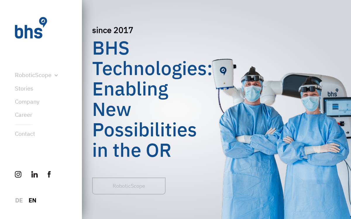 BHS Technologies website preview