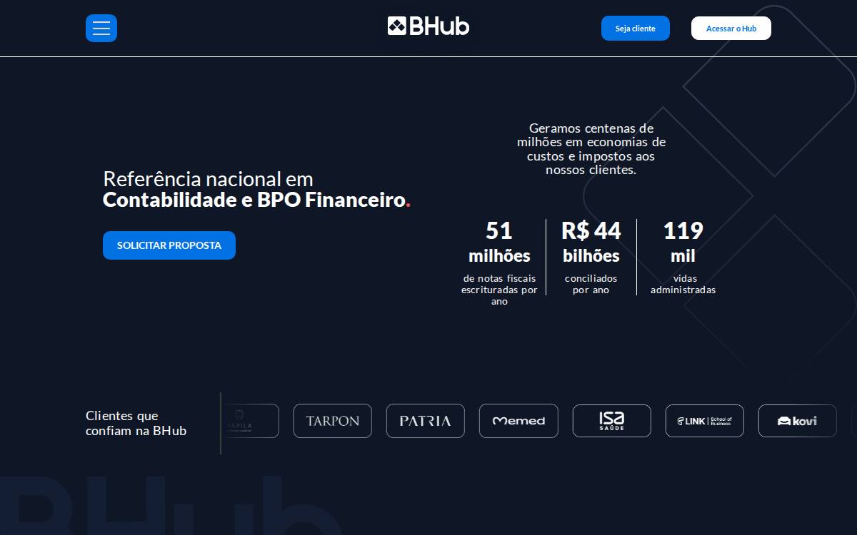 BHub website preview