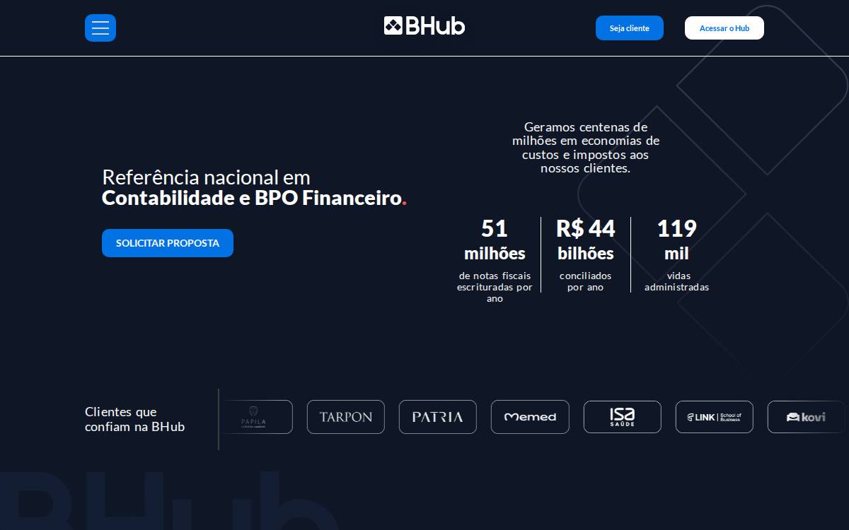 BHub website preview