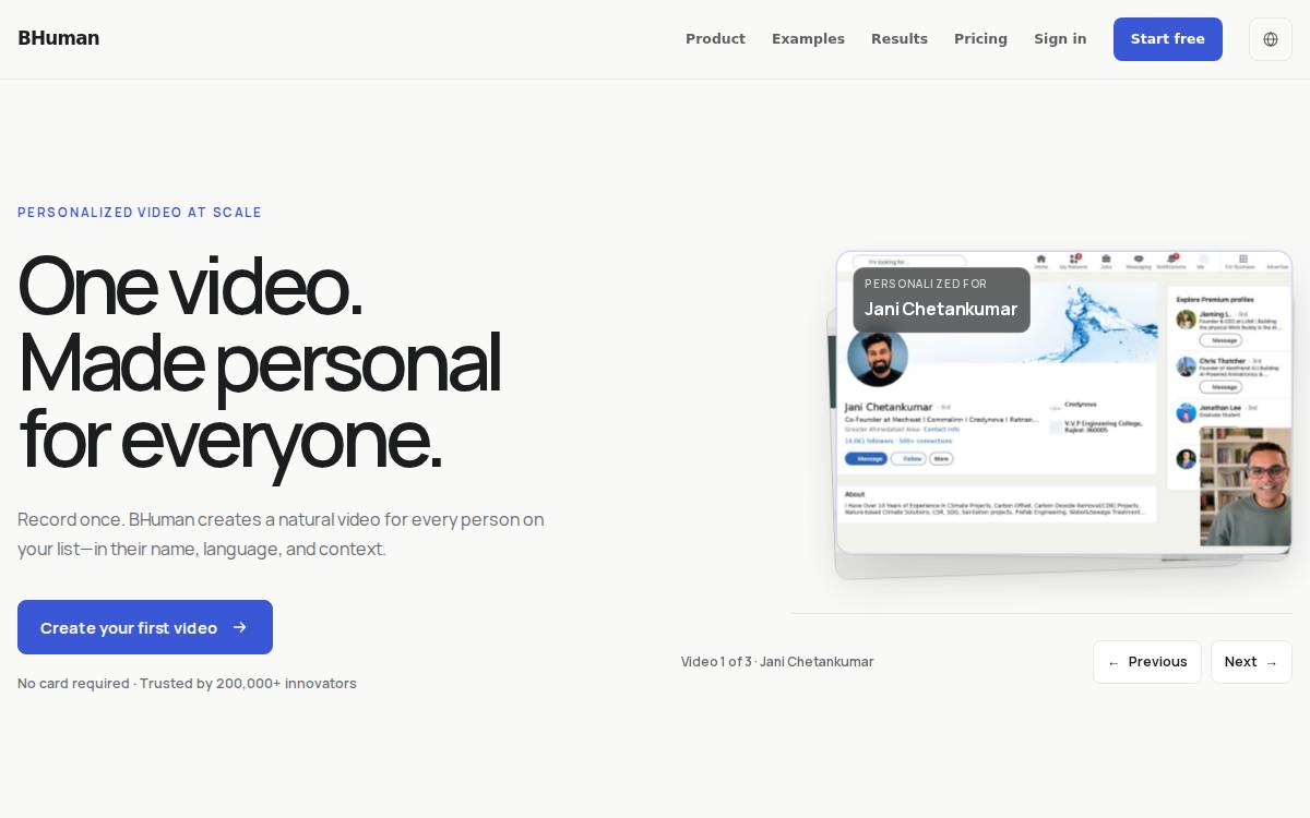 Bhuman website preview