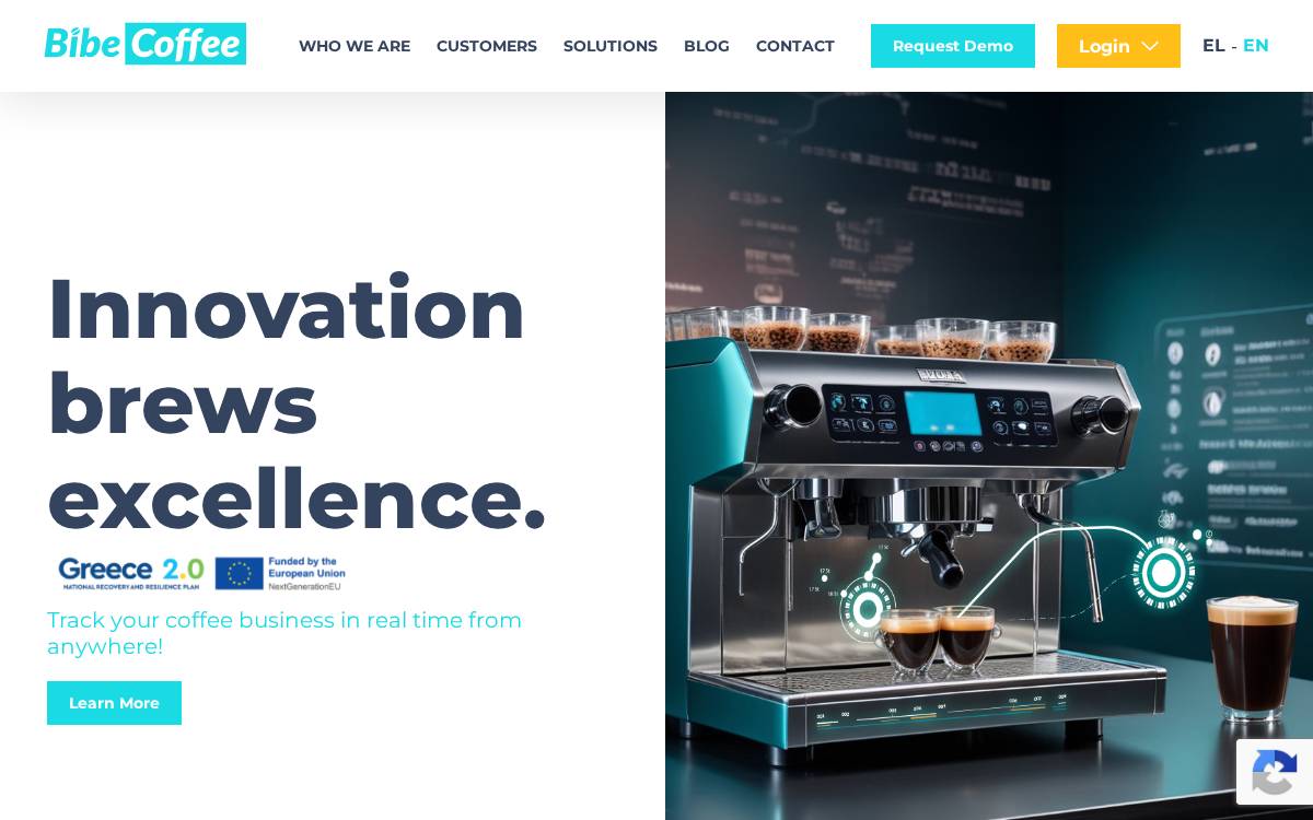 BibeCoffee website preview