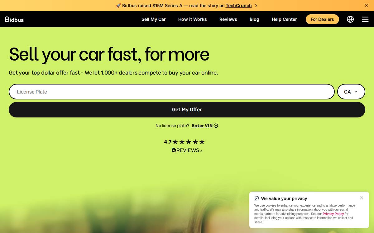 Bidbus website preview