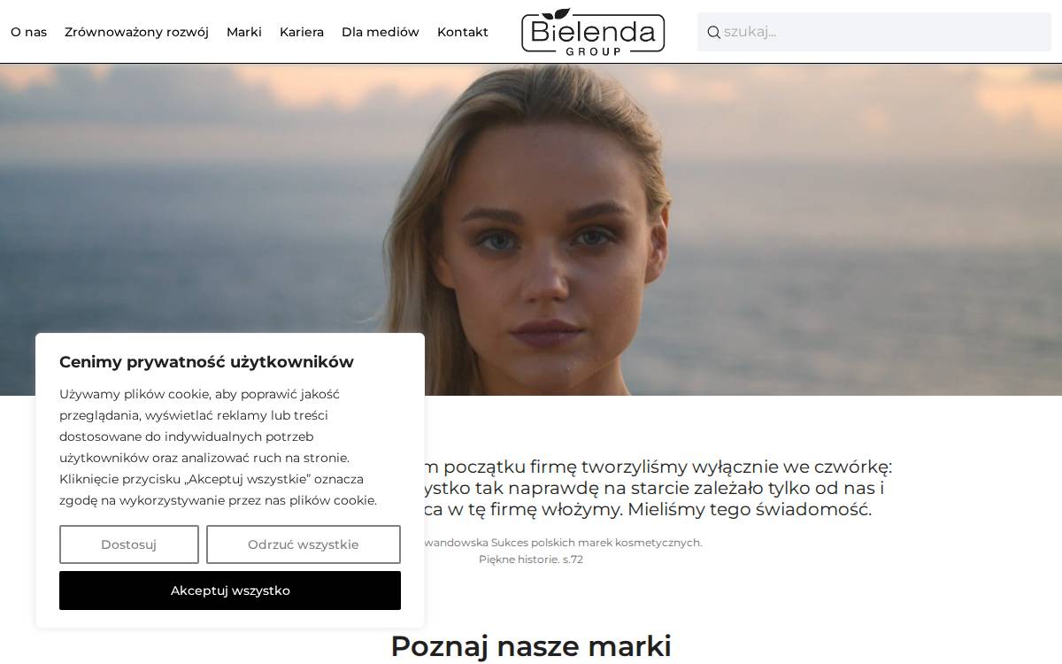 Bielenda website preview