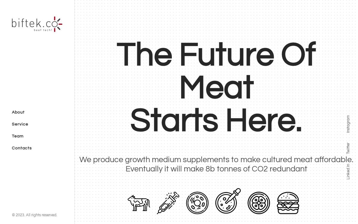 Biftek website preview